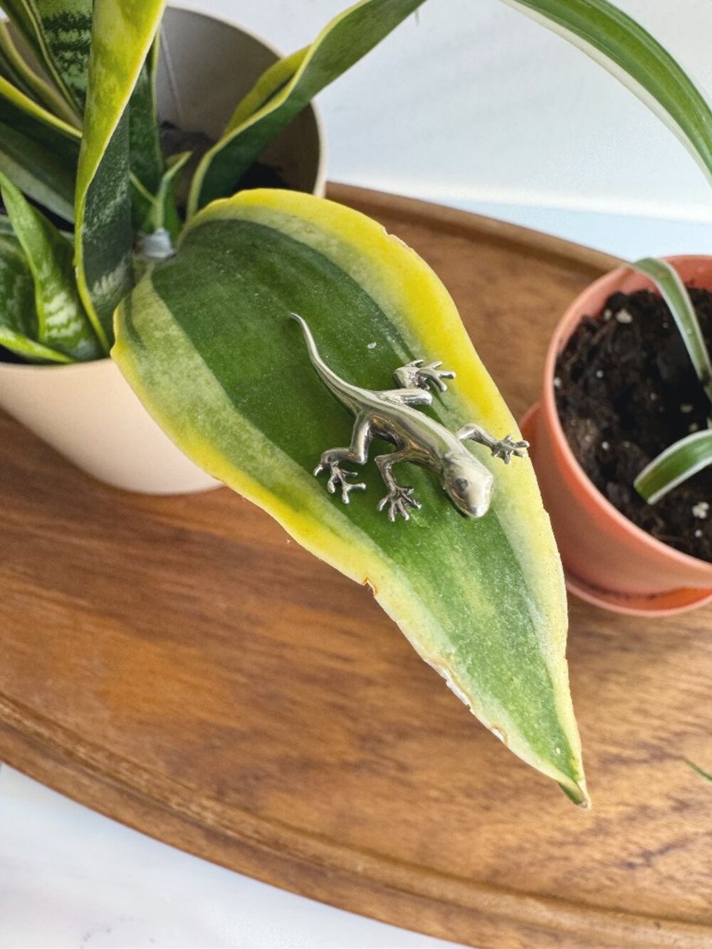 Sterling Silver Lizard Charm Pendant